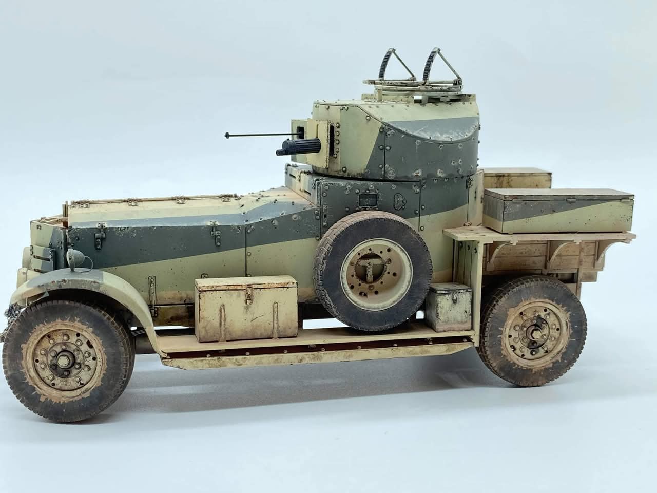 Rolls-Royce Armoured Car opposite side view with stowage